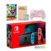 Nintendo Switch Neon Red Blue Joy-Con Console Set, Bundle With Arms And Mytrix Wireless Switch Pro Controller and Accessories