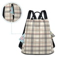 thumbnail image 7 of FORMRS Women's Travel Backpack Purse Anti-Theft Hidden Pockets Casual Shoulder Bag, Beige Plaid Pattern, 7 of 7