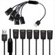 thumbnail image 2 of Cable de Extensión USB 6 en 1, Carga Rápida USB 3A, Cable Divisor en y, Cable USB Macho A USB Hembra 1 A 6, 2 of 5