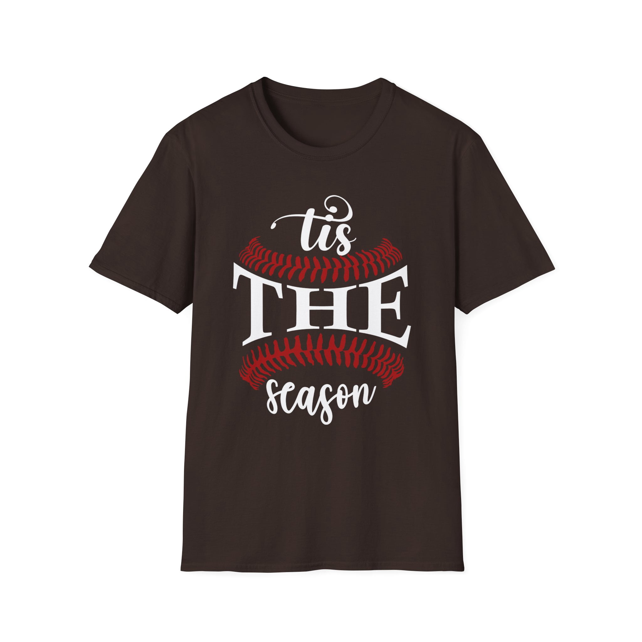 Tis The Season Baseball, Gildan Unisex Softstyle Shirt, Graphic Tee, S-3XL