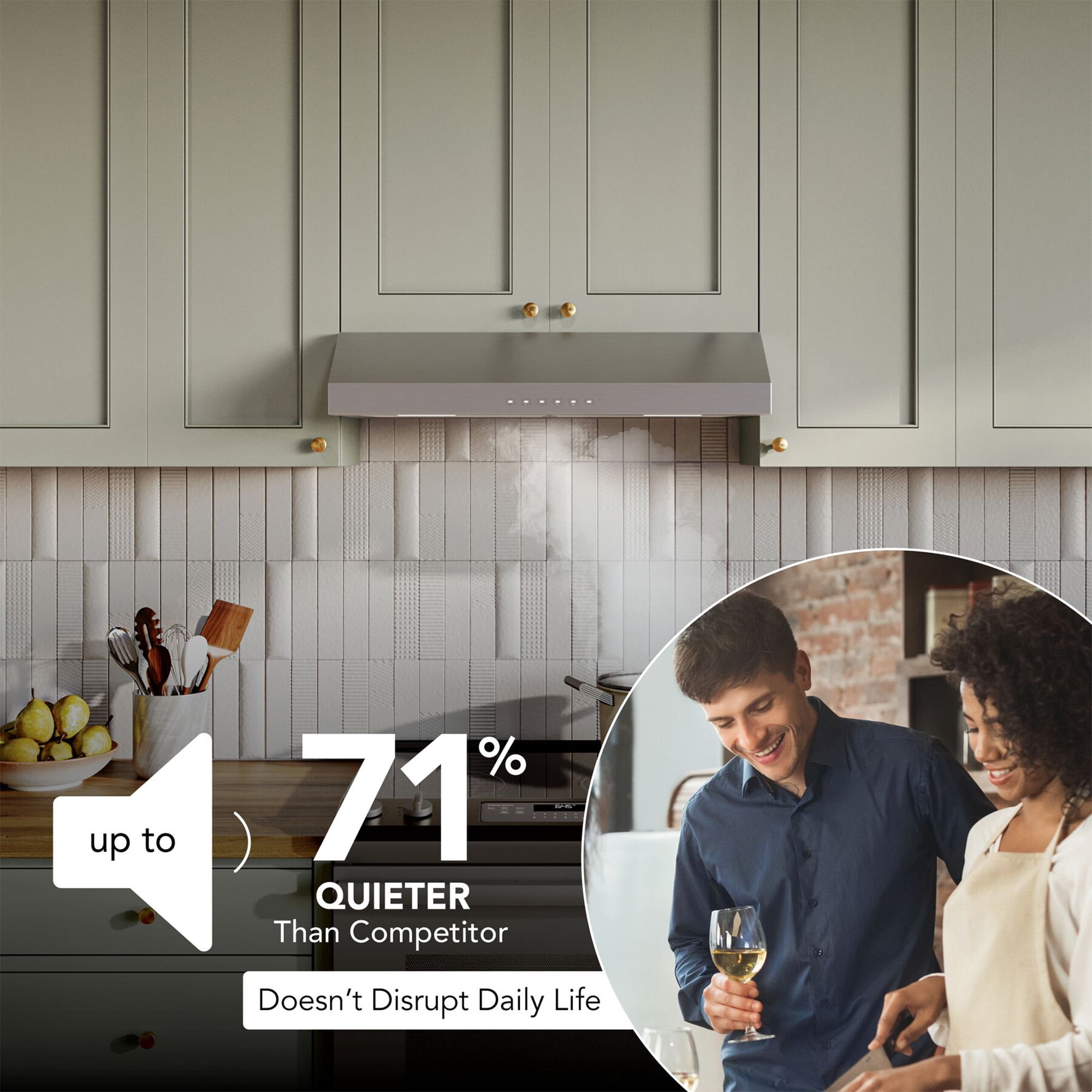 Broan-NuTone 36" Under Cabinet Rangehood, ENERGY STAR, 490 Max Blower CFM, Stainless Steel