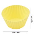 thumbnail image 3 of Moules à Muffins en Silicone Ronds Réutilisables Portables pour Pâtisserie Accessoires de Cuisine Jaune, 3 of 6