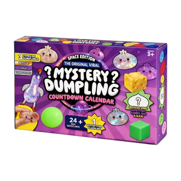Dumpling Squishies Mystery Advent Countdown Calendar 2026, 24 PCS Random Surprise Dumpling Squishies, Bao Bun Mystery Stress Relief