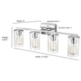 thumbnail image 3 of Millennium Lighting - Verlana - 4 Light Bath Vanity-9.88 Inch Tall and 27.63, 3 of 7