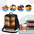 thumbnail image 4 of Honeii Vintage Family History Book Print Insulated Lunch Bag, Reusable Lunch Box for Adult, Leakproof Cooler Bag for Work Office Travel Picnic, 4 of 7