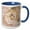 Blue/White, variant on 3drose, Bowl with Sea Shells Watercolor Illustration, 11oz Mug