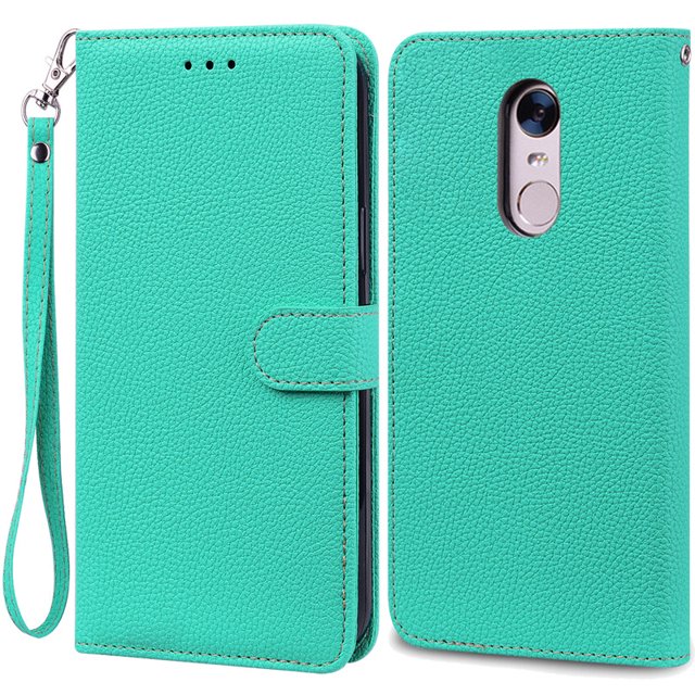 For Xiaomi Redmi 5 Plus Case Redmi 5 Shockproof Wallet Flip Case for Xiomi Redmi 5 plus 5plus Phone Cases Leather Fundas Shell Sky Blue -Strap For Redmi 5 Plus