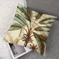thumbnail image 7 of nygtbtfer Throw Pillow Green Leaf Decorative Pillow Cases Polyester Linen Cushion Covers for Sofa Couch Indoors&amp;Outdoors Decor Set of 2 White, 7 of 7