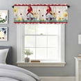 thumbnail image 5 of Ladybug Gnome Window Valance for Kitchen, Country Summer Rustic White Yellow Daisy Floral Linen Texture Rod Pocket Short Curtain for Small Windows, Light Filtering Decorative Valance, 60 x 18 Inch, 5 of 9