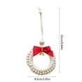 thumbnail image 3 of EUDIDV Xmas Decor Bow White Loop Pendant Christmas Tree Decoration Cotton Thread Material Small Pendant Christmas Tree Decoration Festive Supplies Indoor, 3 of 6