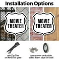 thumbnail image 3 of Movie Theater 12 inch X 12 inch Shield-Shaped Rust-Free Aluminum Metal Sign Weather Resistant Made in the USA, 3 of 6