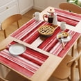 thumbnail image 5 of Red Ombre Placemats Set of 4 Modern Abstract Art Farmhouse Place Mats Indoor Wipeable Table Mats Washable Cloth Dining Table Placemats for Kitchen Holiday Party Home Decor 13x19 Inch, 5 of 9