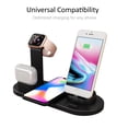 Wireless Charger, 4 in 1 Fast Wireless Charging Station for iPhone,Apple Watch,Wireless headset