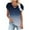 Dark Blue, variant on Womens Summer Tops Crew Neck Ruched Tunic Tshirt Fashion Leisure Gradient Color Print Graphic Tee Regular Short Sleeve Blouses Western Outfit for Women Blouses (Blue,XXXL)