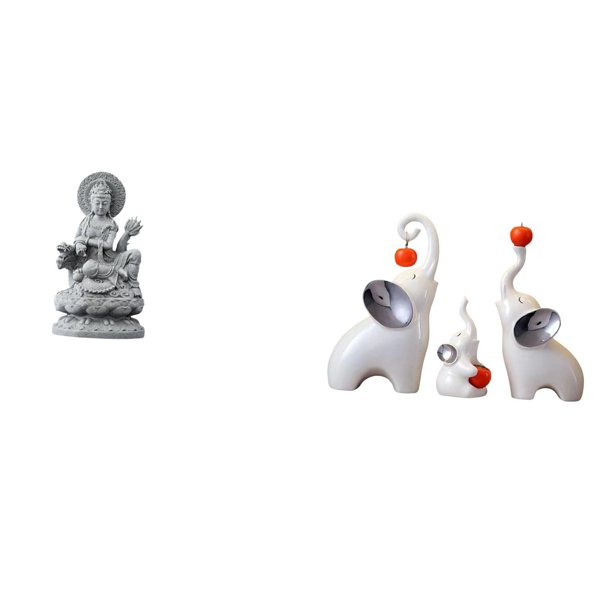 Estatua de Guan Yin,Estatua de Guan Yin para decoración del hogar.,Esculturas de elefantes,Estatuas de elefantes,decoración del hogar,artesanías de cerámica,Figuras de elefantes familiares