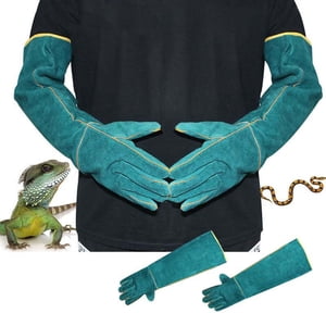 Iumwxz Nitrile Gloves Latex Gloves Pet Supplies Hot Style Reptile Anti-Bite Gloves Pet Protective Gloves Monitor Lizard Snake Anti-Bite Work Gloves Blue Cotton 50% Off Clear