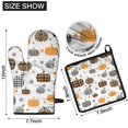 thumbnail image 6 of Fall Pumpkins Stars Pattern Kitchen Oven Mitt and Pot Holder Sets 4 Pcs for Baking, Cooking and Grilling, Heat Resistant Up To 392 °F, 6 of 7
