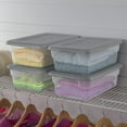 thumbnail image 3 of Ensemble de (4) boîtes de rangement Sterilite de 11,4 litres, bacs de rangement en plastique transparent, couvercle à enclenche, gris, 3 of 6