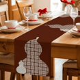 thumbnail image 5 of Red Brown Gourd Table Runner 72 Inches, Modern Abstract Art Geometric Bed Runner Dresser Scarves Tabletop for Indoor Outdoor Parties/Ceremony/Banquet, 16" x 72", 5 of 9