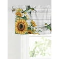 thumbnail image 6 of Valances for Windows Green Yellow Rod Pocket Cafe Window Treatments Valance Curtains for Kitchen Bathroom Laundry Basement Windows 42"x18", 6 of 9