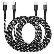 2 Pack 10ft Agoz iPhone to USB C Cable Fast Charger for iPhone 14, 14 Pro, 14 PLUS, 13 Pro Max, 13 Pro, 13 Mini, 12 Pro Max, 12 Pro, 11, XS Max, XR, X, XS, SE, 8 Plus
