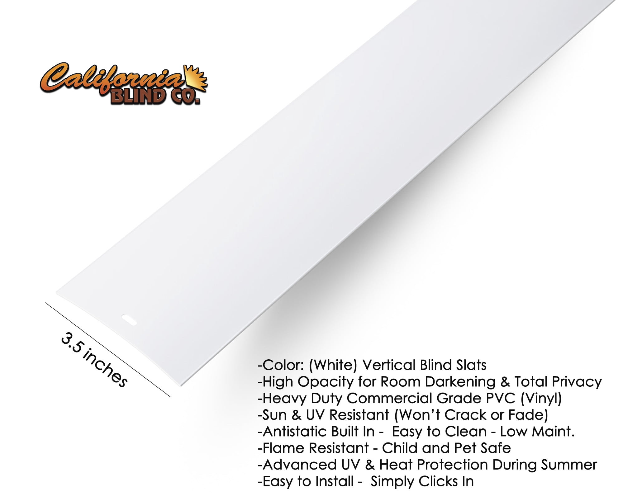 Vertical Blinds Replacement Slats Heavy Duty PVC Smooth Curved (White) You Pick Size and Quantity (82.5 Inches) (2 Pack)