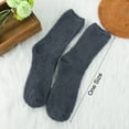 thumbnail image 6 of Mens Fuzzy Socks Soft Cozy Slipper Fluffy Socks Winter Warm Microfiber Plush Sleeping Socks, 6 of 8