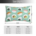 thumbnail image 2 of Yiaed Kawaii Sushi Print Brushed Microfiber Envelope Pillowcases, Standard,Envelope Closure Pillow Cases(No pillow core)-20"x30", 2 of 6