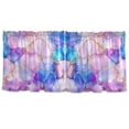thumbnail image 7 of Yayeee Kitchen Curtains Tier Set of 2 Light Filtering 57"x36" Over Sink Window Panels, Pastel Pink Marble Pattern, 7 of 7