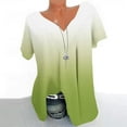 thumbnail image 2 of LYXSSBYX Womens Summer Tops Casual Short Sleeves Women Plus Size Short Sleeves V-Neck Print Blouse Pullover Tops Short Sleeve Blouses, 2 of 5