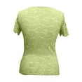 thumbnail image 5 of Yubnlvae Lace Trim Square Neck T-Shirts for Women - 2025 Spring/Summer Slim Fit Casual Tops (Breathable Cotton) Green M, 5 of 7