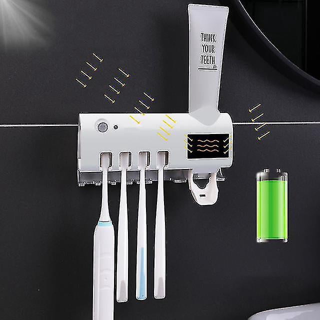 1 cepillo de dientes Uv desinfectante Ce cepillo de dientes H dispensador de Tootaste estante de baño #q