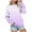 Hot Pink, variant on Oversized Sweatshirt for Women Fashion Printed T-shirt Long Sleeves Blouse Round Neck Casual Tops Sweatshirt Hoodies Fall Winter Outfits Clothes