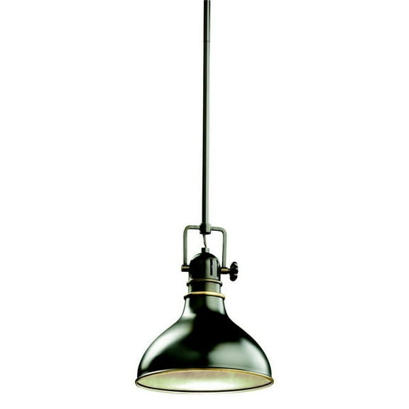 2664OZ Kichler Lighting 1 light Mini-Pendant - with Vintage Industrial inspirations - 10.25 inches tall by 8 inches wide-Olde Bronze Finish
