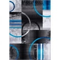 thumbnail image 5 of LaDole Rugs Modern Geometric Abstract Multicolor Area Rug Turquoise/Grey/Black 5'3" x 7'6"(160cm x 230cm) 5' x 8' Indoor Living Room, Bedroom, Patio, 5 of 5