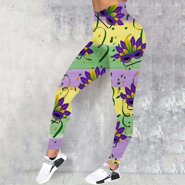 MKLEKYY Leggins deportivos mujer Carnaval estampado Casual deportes Yoga pantalones moda Leggings