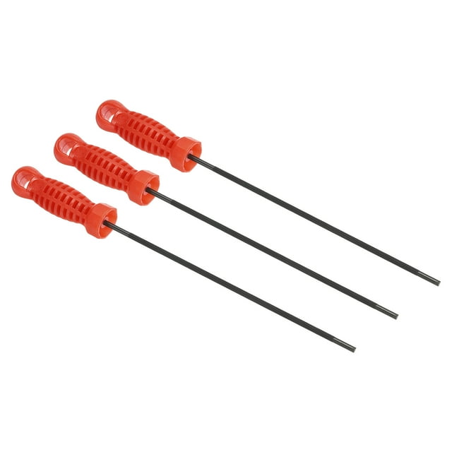 Archivo de afilado de cadena de motosierra Uxcell 5/32 pulgadas (4.0 mm) archivo afilador de cadena de motosierra redondo paquete de 3