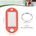 thumbnail image 2 of Uxcell Plastic Key Tags with Split Ring Label Window Identifiers ID Keychain Tags for Name Luggage Red, 2 of 6