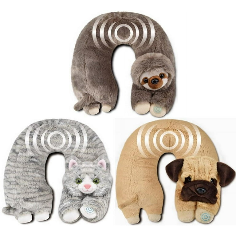 Health Touch Neck Massager Gift with Relaxing Vibration, U-Shaped  Lightweight  Sloth