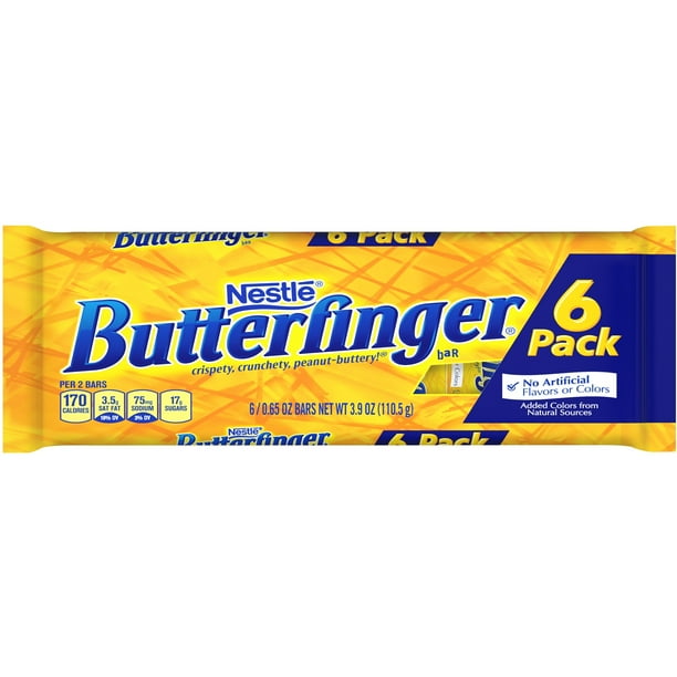 Nestle Butterfinger Peanut Butter Candy Bars, 0.6.5 Oz., 6 Count
