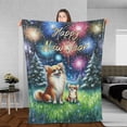thumbnail image 3 of Happy New Year Chihuahua Family Cheer Winter Midnight Firework Cozy Fleece Blanket Dog Lover Gifts Idea Warm Soft Throw Blanket - 02025, 3 of 5