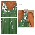 thumbnail image 4 of Camiseta sin mangas con cuello en V sin mangas para mujer Camiseta sin mangas estampada cómoda y holgada con estampado de flores, 4 of 5