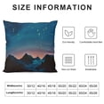 thumbnail image 6 of TIAOTIAOHOU Throw Pillow Covers Square Mountain Sky with Quote Star Beautiful Starry Nature Forest for Couch Living Room Set of 2, 6 of 6