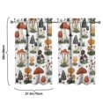 thumbnail image 4 of Mushroom (11) Kitchen Curtains - Vintage Tier Curtains for Bathroom Living RV Rod Pocket Window Drapes 36 Inch 2 Panels Set 27.5"x39" Window Treatment Tiers, 4 of 4