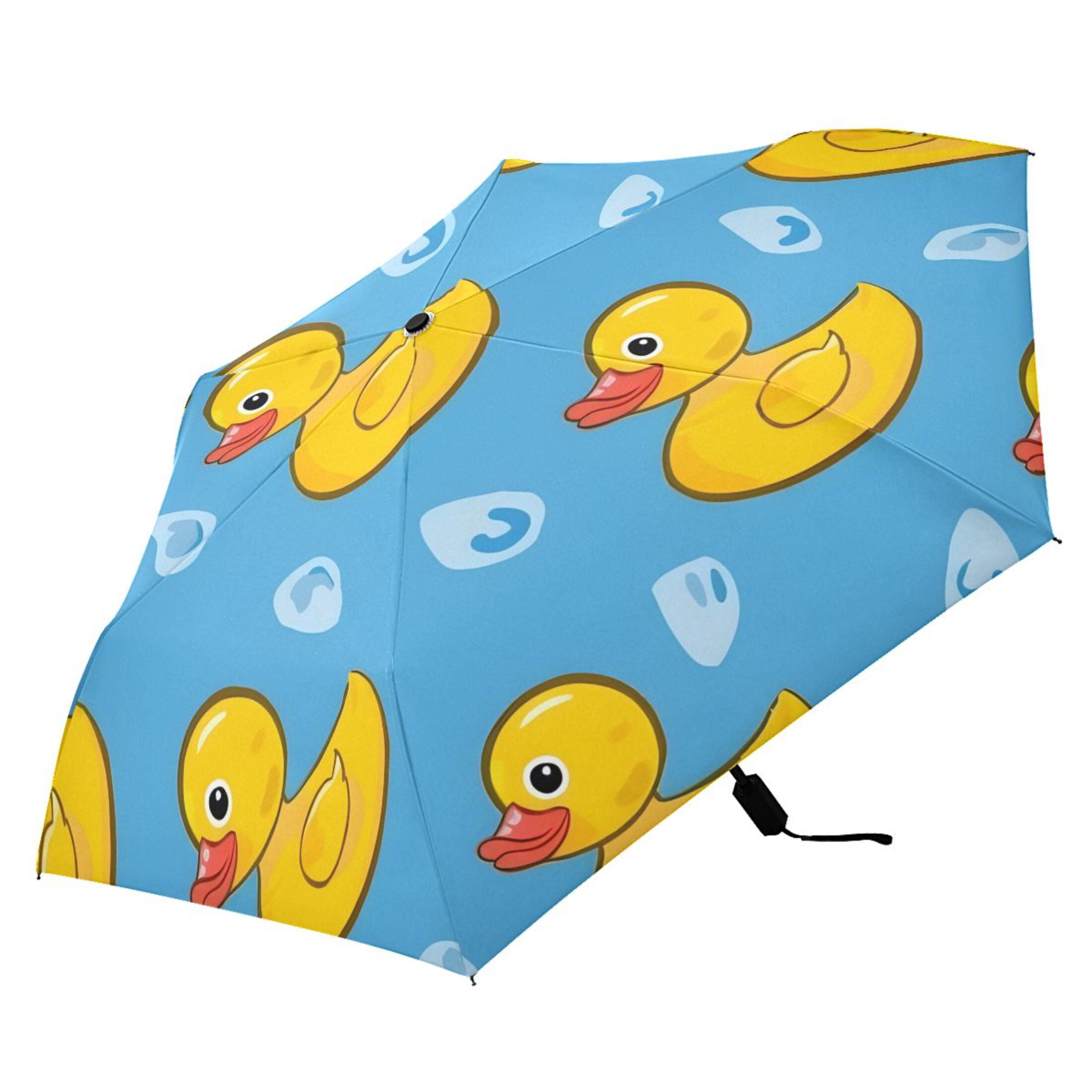 Little Duck on Water Compact Sun Umbrella Windproof Travel Umbrellas for Rain Strong Portable UV Protection