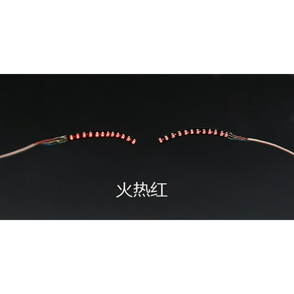 Halloween LED Lighted False Eyelashes Luminous Glowing Makeup Strip Lashes Lamp Double Eyelid Sticker Club Bar Dance Party Cosmetic Accssories LED Light False E