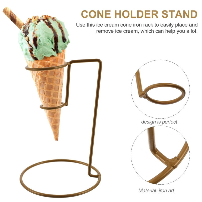 Iron Ice Cream Rack Single head Ice Cream Holder Stand Ice Cream Cone Stand