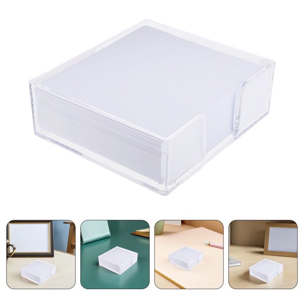 unbranded 1Jgo Cuaderno De Notas Adhesivo Con Portátil Y Caja Clara Perfecto Para Escritorio Y Recordatorios