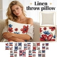 thumbnail image 3 of Patriotic Decor-Throw Pillow Covers 18x18 in Set of 4,4th of July Linen Pillow Case for Independence Day,Memorial Day,Veteran's Day,USA,American Summer Outdoor Red White Blue Decorations, 3 of 6