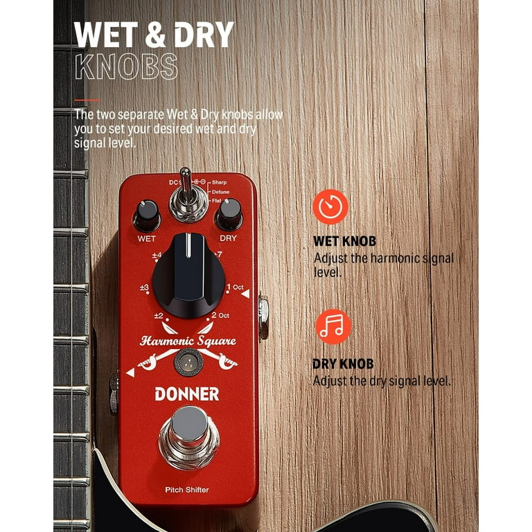Free Shipping! Donner Octave Guitar Pedal, Harmonic Square Free Shipping! Donner Octave Guitar Pedal, Harmonic Square
